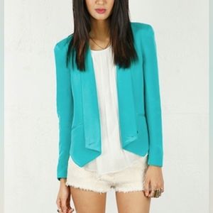 Rebecca Minkoff Teal Becky Jacket Blazer (silk)